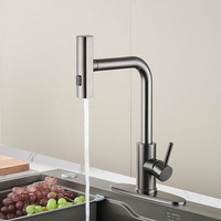 STARON Kitchen Faucets Pull Out Rotation Waterfall Stream Sprayer Head Sink Mixer Brushed Nickel Water Tap
