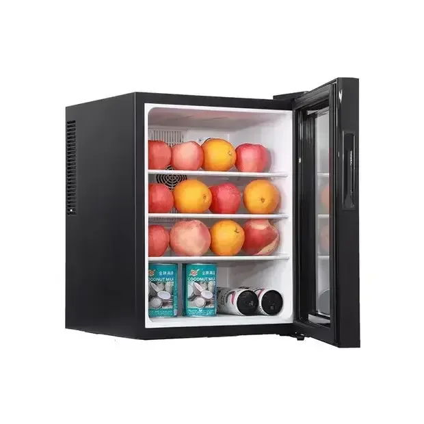 Beverage Refrigerator Cooler Small Drink Refrigerator Mini Fridge with Glass Door for Home Office Bar