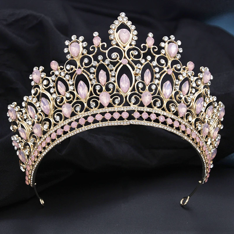 Cenmon Royal Queen Wedding Crown Large Diadem Bride Tiaras for Party Pageant Bridal Crown Hair Jewelry Wedding Accessories