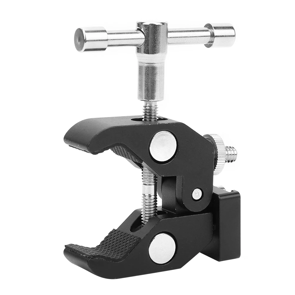 Articulated Arm Crab Extension Claw Clamp with 1/4 Screw Hot Shoe Mount for Monitor DSLR Camera