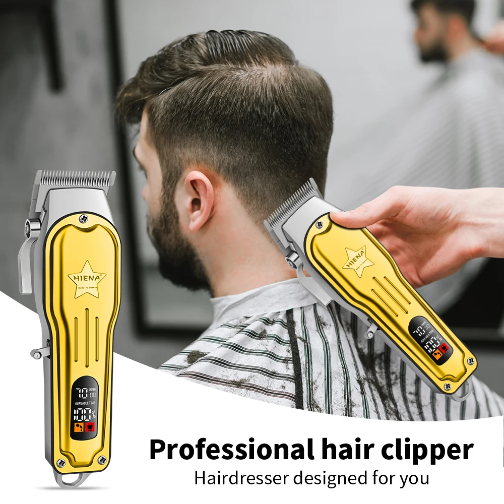 

HIENA Nem Powerful Hair Trimmer Electric Hair Cutting Machine with LED Display Screen Men's Hair Clipper