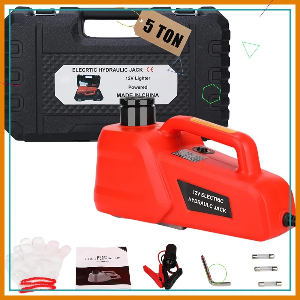 

5 Ton Electric Car Jack 12V Lightweight Hydraulic Lift for SUV Sedan Truck Tire Change Repair Tools