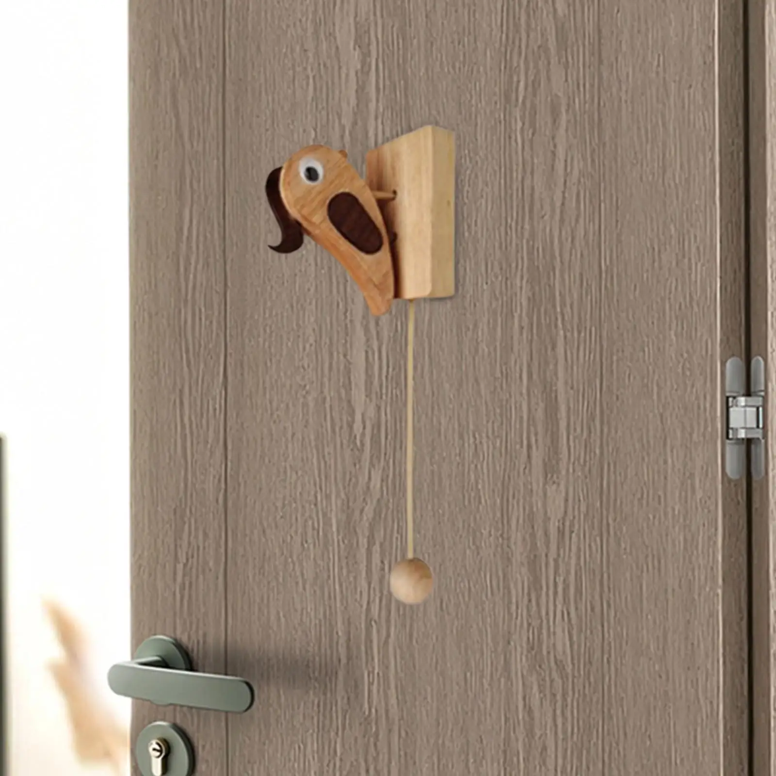 Woodpecker Doorbell Entering Chime Wooden Door Bell for Gate Porch Bedroom