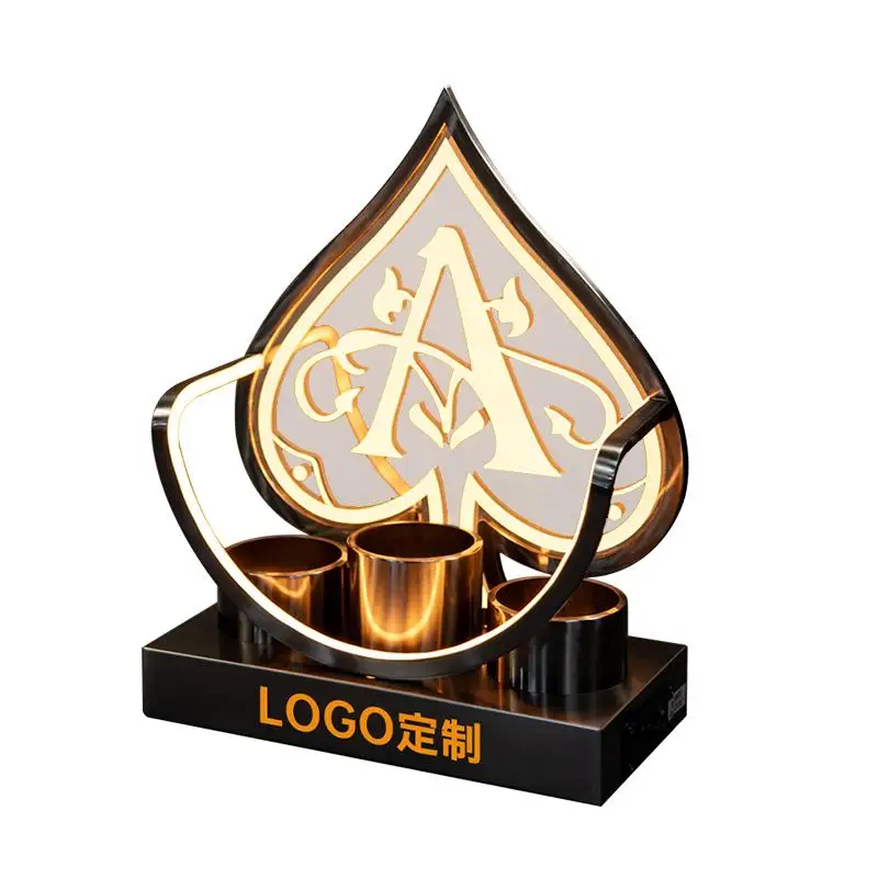 

Bar Luminous 3 Pack Spade A Wine Seat Stainless Steel Electroplating No Fingerprint Charging Champagne King Foreign Wine