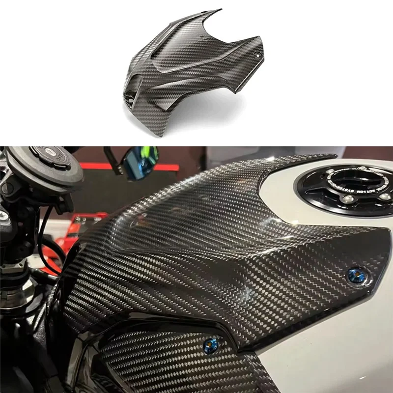 غطاء خزان أمامي لصندوق الهواء من ألياف الكربون لسيارات BMW S1000RR M1000RR S1000R 2019-2025 ملحقات الدراجة النارية