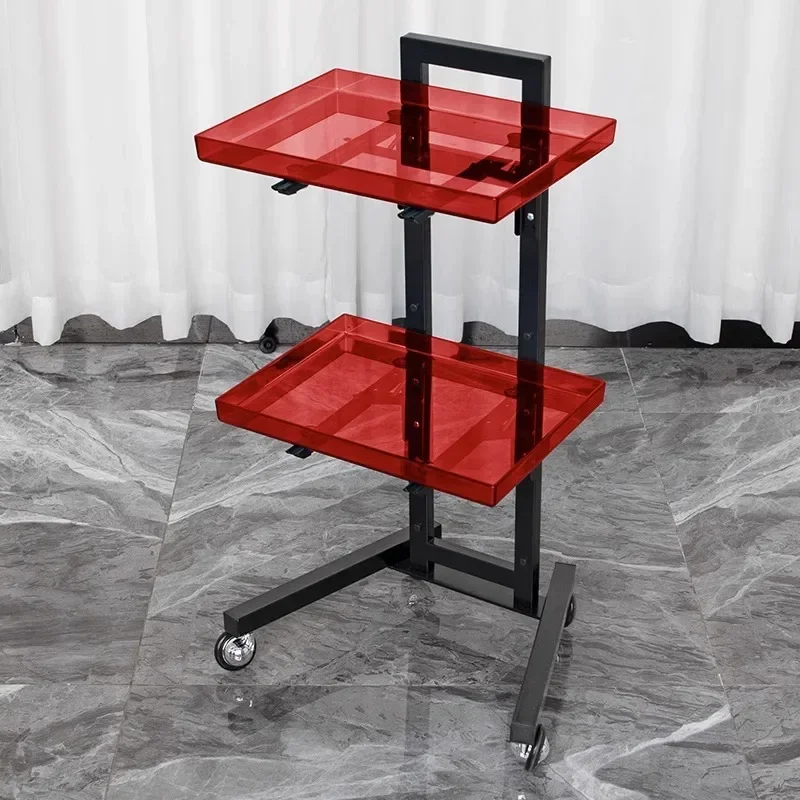 Luxury Hair Dressing Machine Tool Salon Trolley With Wheels Storage Acrylic Professional Beauty Drawers Makeup Dental Cart Laser