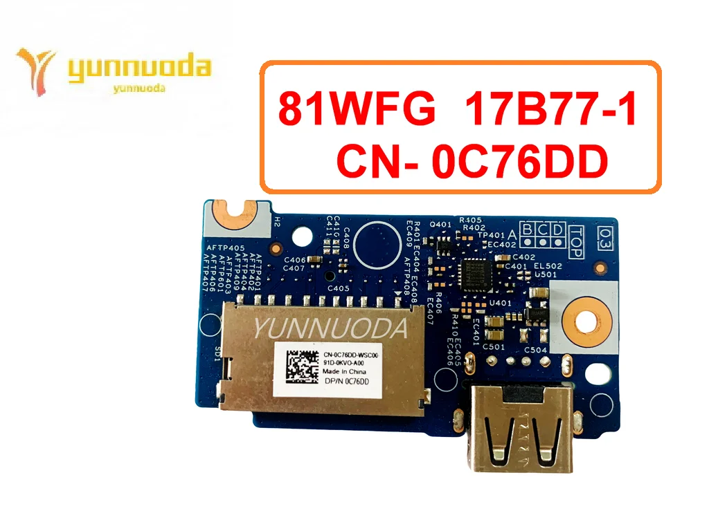 Original for Dell Inspiron 15 5583 USB Card Reader IO Circuit Board 81WFG  17B77-1  CN- 0C76DD 100% tested good