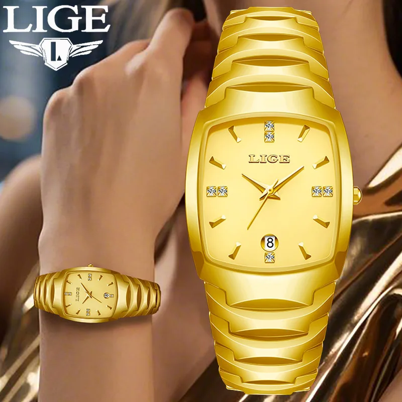 LIGE 2026 TOP Ladies Watch Ceramic Quartz Women's wristwatch Elegant Fashion Calendar Watch women Casual Business reloj de mujer