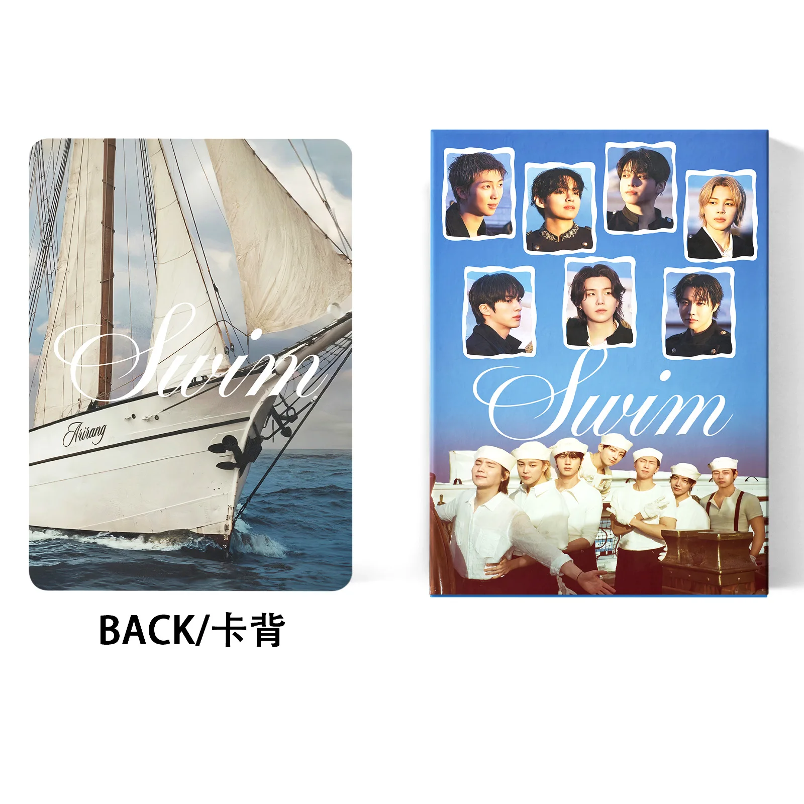 127 pegatinas de mini tarjetas de grupos de K-pop populares, pegatinas de tarjetas del álbum SWIM, tarjetas de colección para fans, tarjetas LOMO, regalos de apoyo.