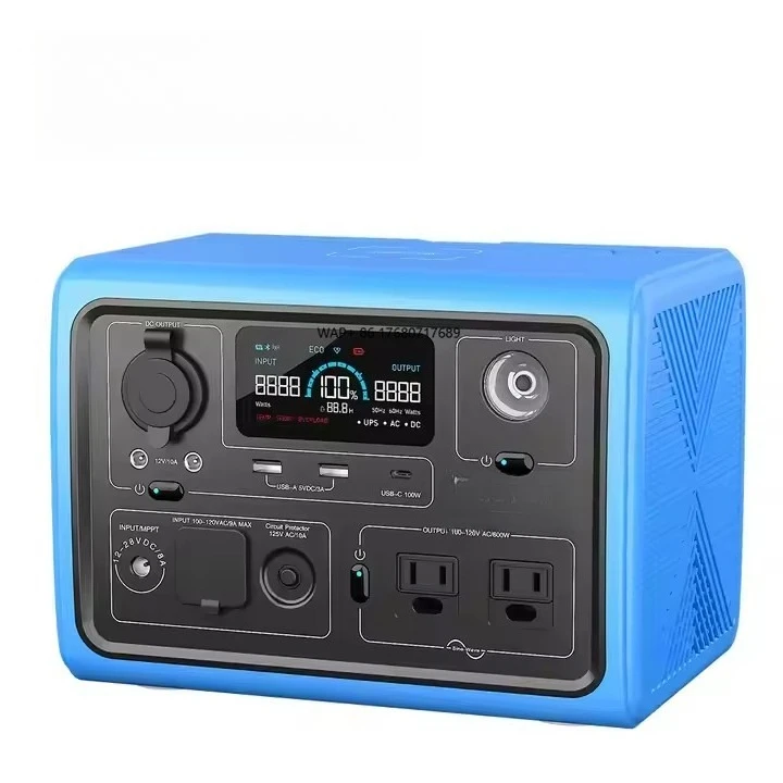 outdoor portable solar power station 500 watts mobile energy storage backup  controller for automobiles and solar panels