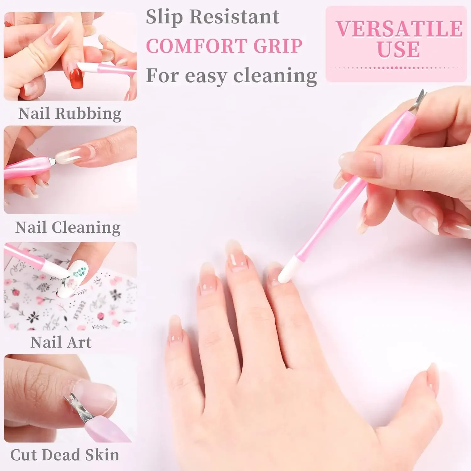 5 pièces/10 pièces façons manucure ongles cuticule UV Gel vernis poussoir tondeuse acier inoxydable pédicure peau morte cuticule soin outils