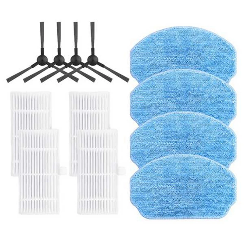 Side Brush Hepa Filter Mop Cloths Rag Compatible For Midea VCR04W Robot Vacuum Cleaner Replacement Accessories