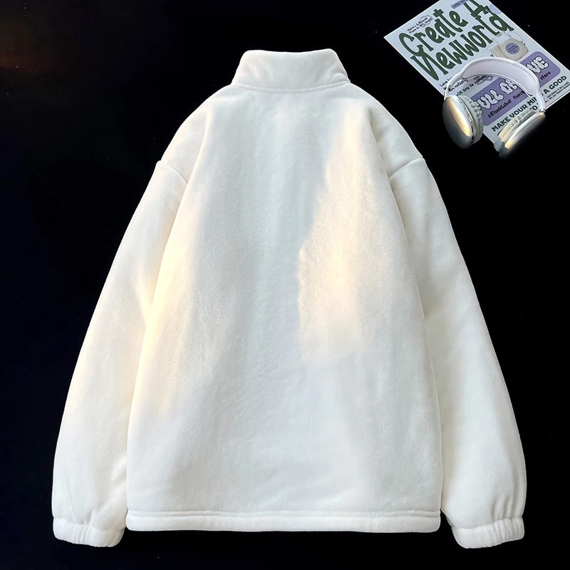 플리스 재킷, 면 코트, 겨울용 두꺼운, 매우 따뜻한, 남성용 심플하고 다재다능한, 클래식 커플