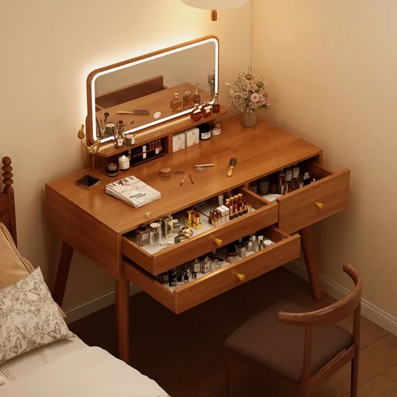 

Minimal Organizer Dressing Table Vanity Modern Wood Dresser Dressing Table Stool Essentials Coiffeuse De Chambre Furniture