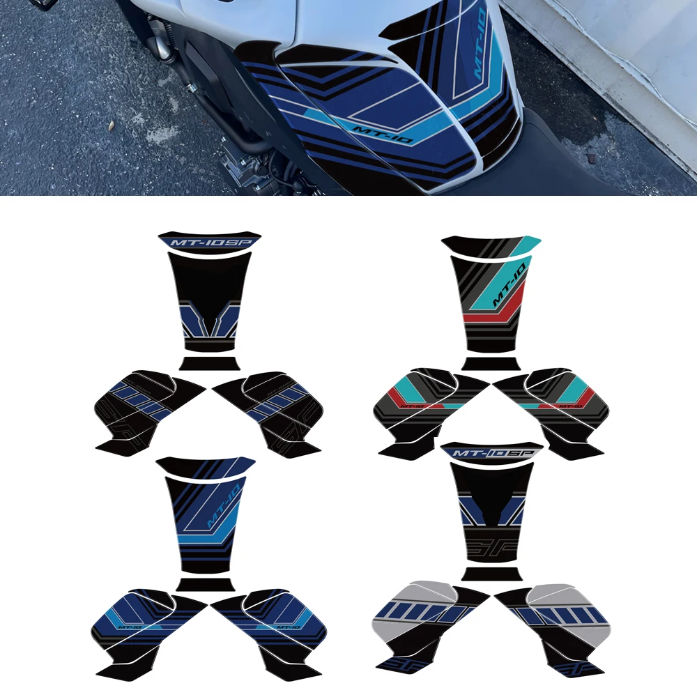 

For YAMAHA MT-10 MT-10SP 2022-2025 Motorcycle 3D Gel Tank pad Protector Knee Tank Side Protectors Stickers Paint Protection
