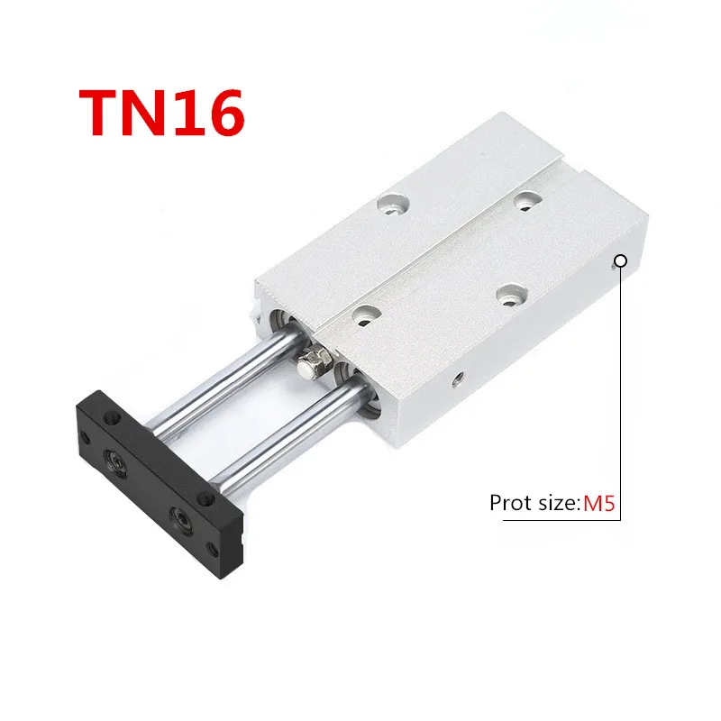 Free shipping Aluminium alloy Two-axis double bars cylinder TN16 series Bore 16mm stroke 10mm-100mm