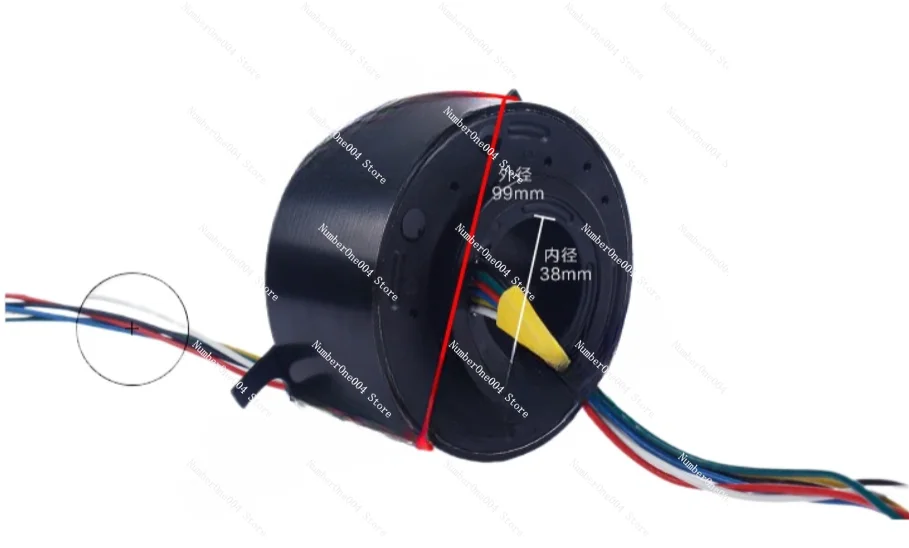 Via-hole conductive slip ring, precision collector ring SRH3899 series multi-channel hollow, inner diameter 38 outer diameter 99