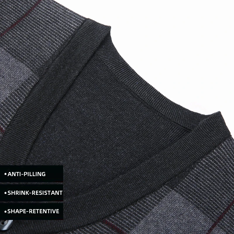 Top Grade New Brand Fashion Knit Woolen Cardigan Sweater Trendy Plaid Casual Autum Winter Coats Jacket Men Clothing