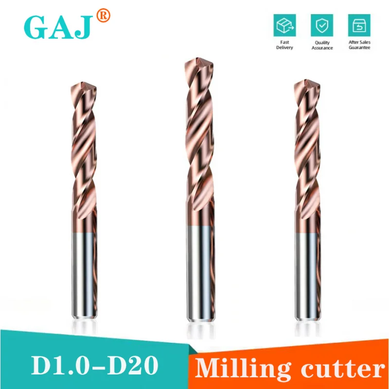 HRC55 °   Taladro de carburo de tungsteno D3 D5, brocas de Metal para torno CNC, herramienta de perforación de acero inoxidable, metal duro, 0,5-20,0mm