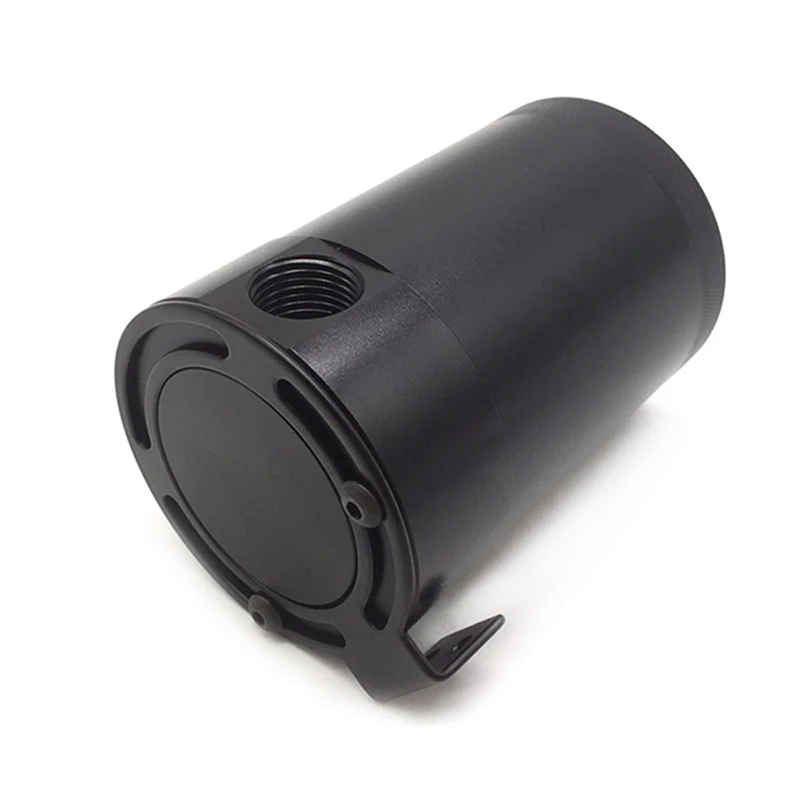 3 Port Oil Catch Can Tank Reservoir Air-Oil Separator Baffled Aluminum Red - Image 5