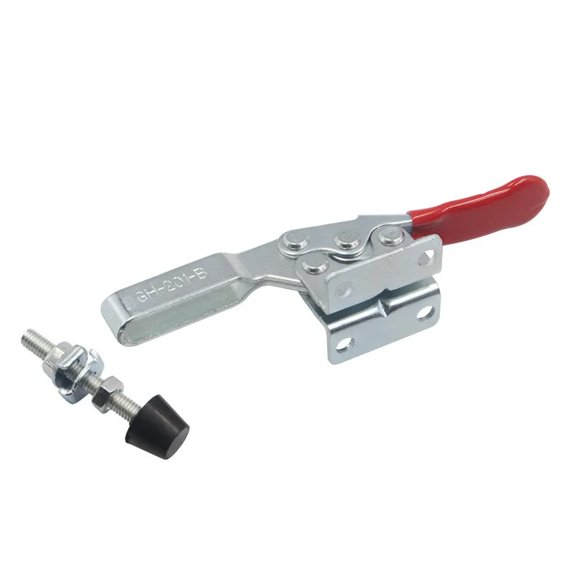 2Pcs Toggle Clamp 201A/201B/201C/225D Heavy Duty Horizontal Quick Release Toggle Clamps Set Clamps Woodworking Hand Clip Tool