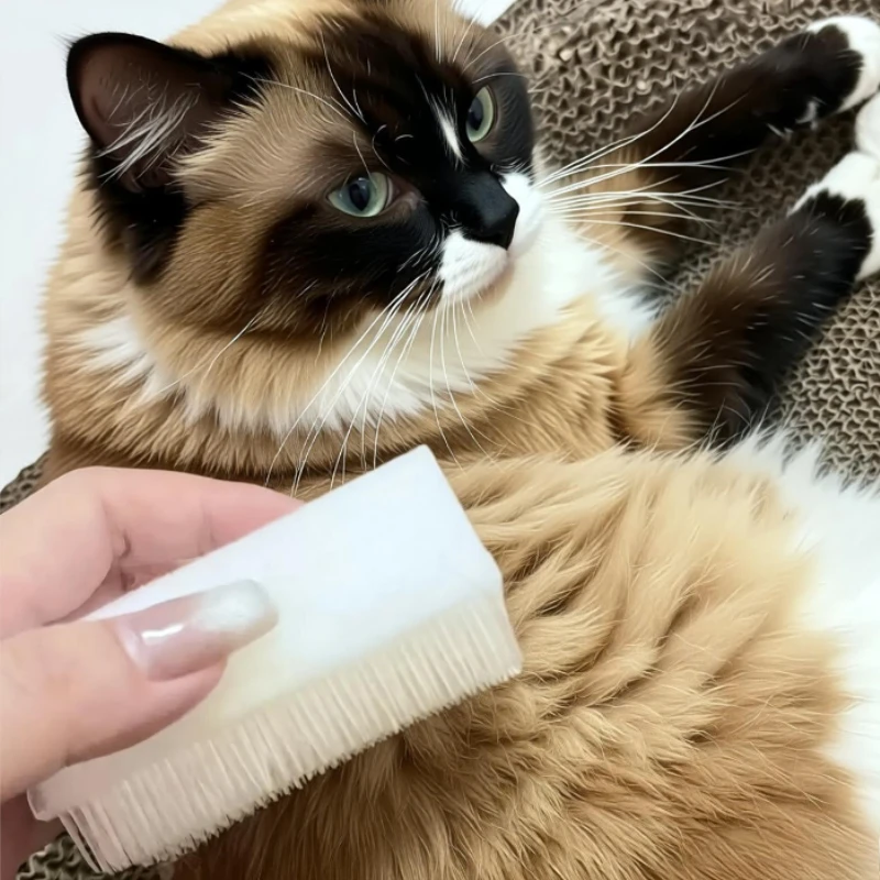 1 Stück Katzenmassage, weiches Bürstenimitat-Katzenzungen-Design, bequeme Tierpflege und Reinigung, multifunktionaler Kamm, sanfte Massage