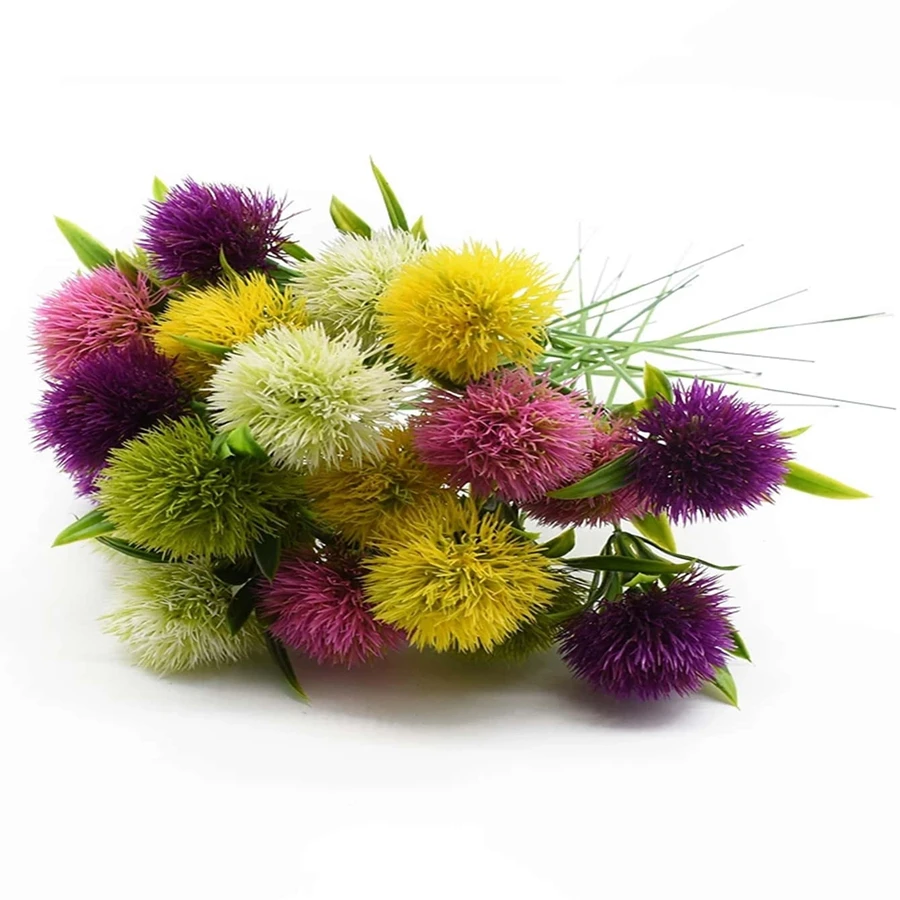 5/10 قطعة الزهور الاصطناعية النباتات البلاستيك الهندباء زهرية غرفة المنزل اكسسوارات الديكور الزفاف ساحة Garde المنتجات المنزلية