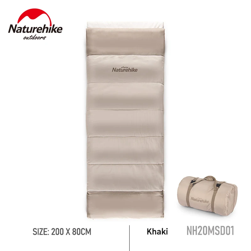 

Naturehike -5~8℃ Outdoor Camping Envelope Cotton Sleeping Bag Adult Single Spliceable Down Cotton Sheet Travel Shawl Quilt
