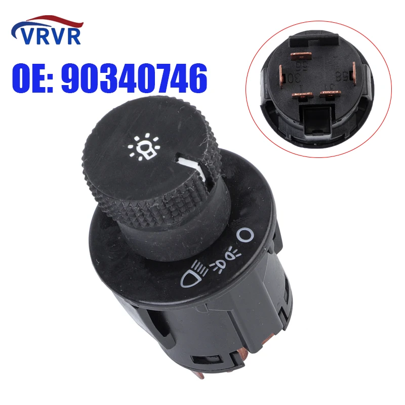 VRVR  90340746 5 Pins Headlight Switch 1240134 1240107 94643622 93213044 For 1981- 1993 OPEL Ascona C Cc Kadett E