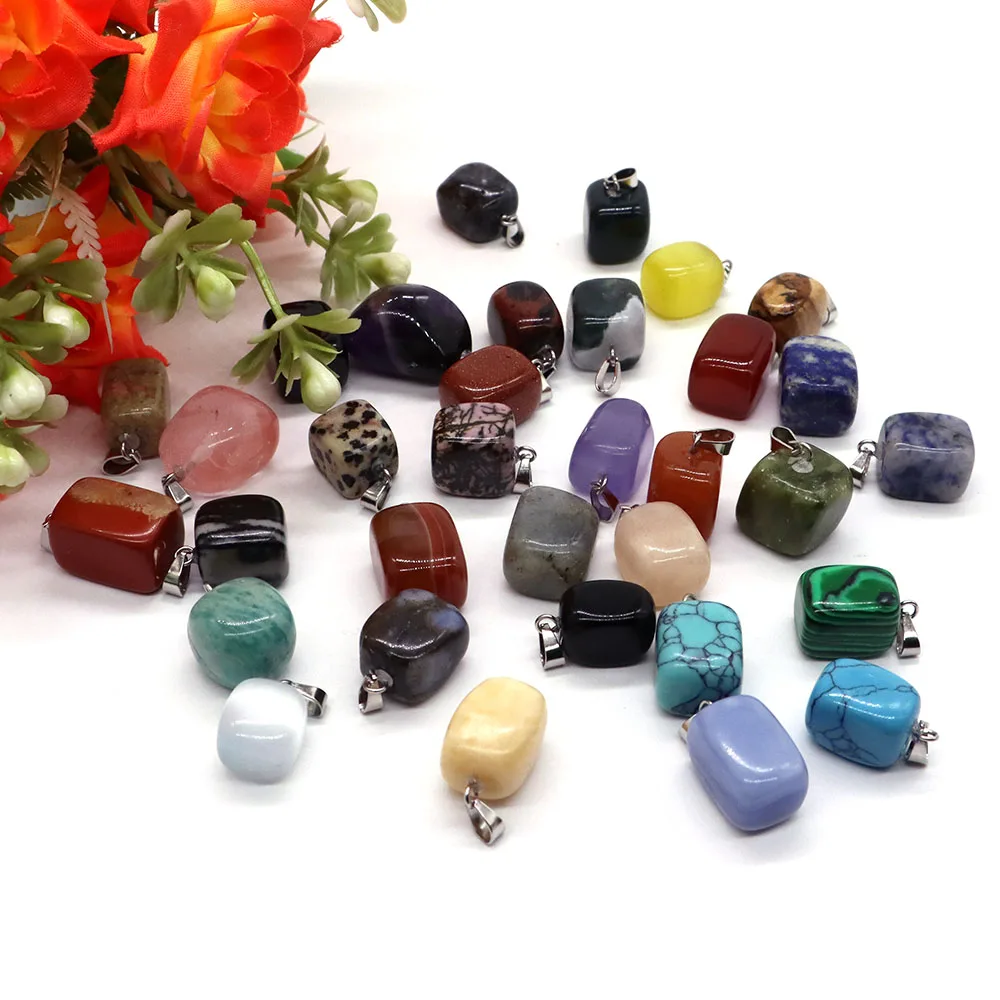 

10PC/Lot Wholesale Bulk Irregular Shape Pendants Charms Natural Crystal Quartz Stone For Jewelry Making Necklace Healing Chakra