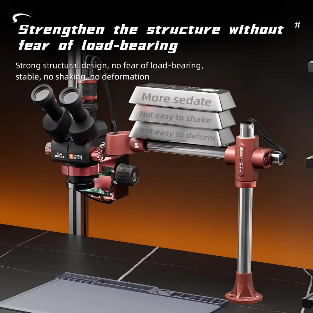YCS Microscope Golden Dragon Arm Bracket Metal Universal Telescopic Folding 360° Swing Compatible With Most Microscope Set Tools