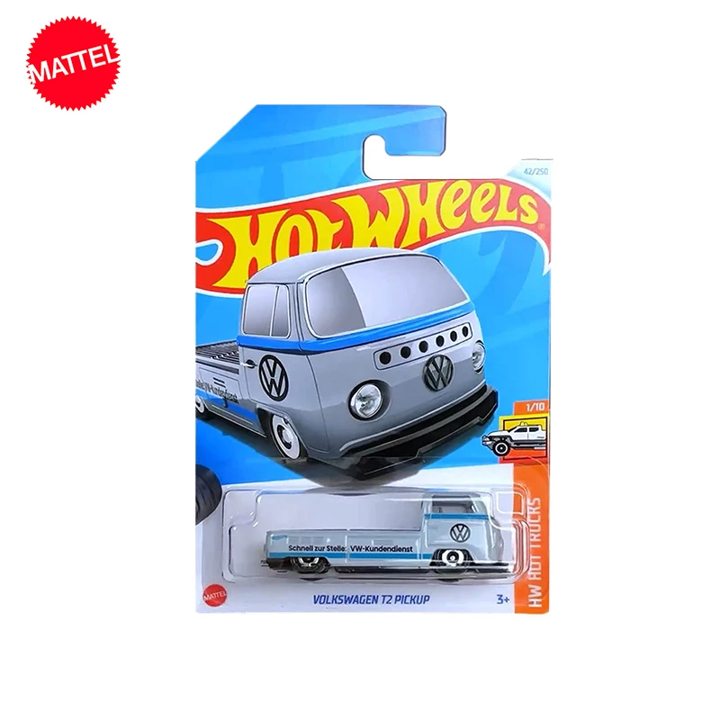 Original Mattel Toys Hot Wheels Car 1/64 Metal Diecast Volkswagen T2 Pickup Vehicle Model Toy for Boys Collection Birthday Gift