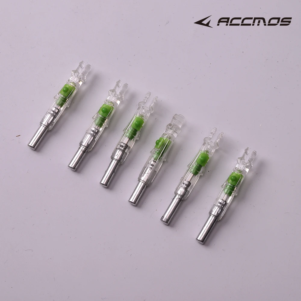 3/6/12 قطعة جديد مضاء السهم Nocks ID 6.2 مللي متر مع التبديل مجمع الرماية القوس الصلب الكرة والسهم ثنائي الغرض اطلاق النار ملحق