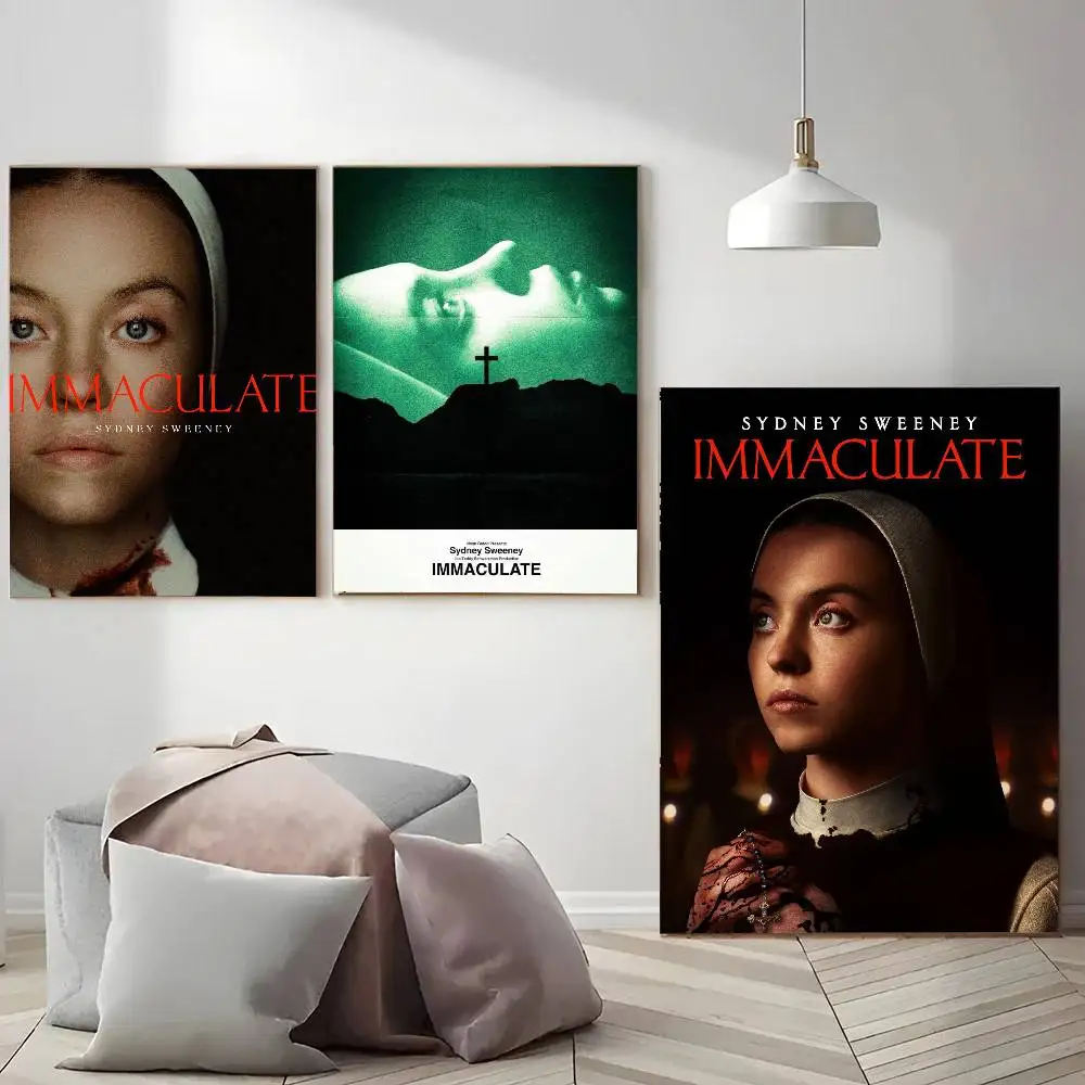 I-IMMACULATE Horror Movie Posters Living Room Bar Cafe Quality Canvas Vintage Style Comics Painting Art Home Wall Decor Picture