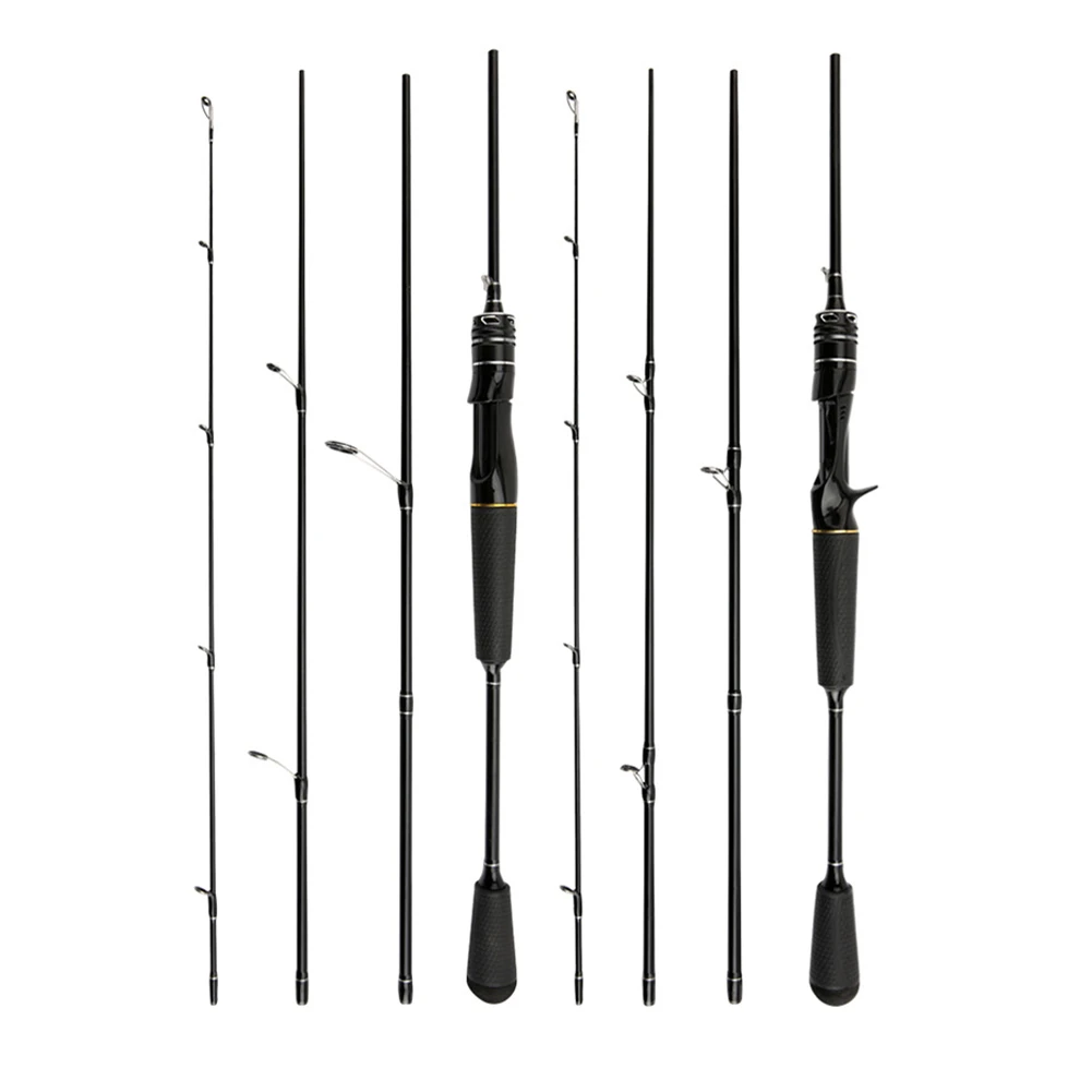 1.8/2.1M Travel Fishing Lure Rod 4 Section Power Spinner Casting UltraShort Pole 14*3.6cm Carbon Fiber Lure Rod Fishing Tools