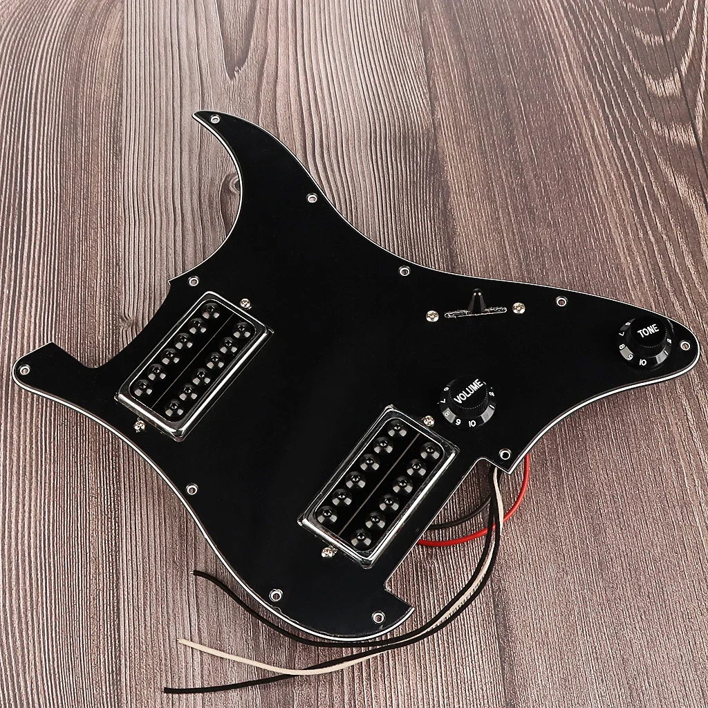 1PC HH Guitar Pickguard Loaded Prewired Humbucker Pickup Assembly Set  3ply  for Strat Electric Guitar  Parts & Accessories