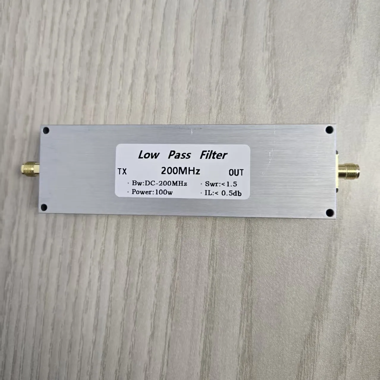 

LPF-200M-100WSMA Low Pass Filter SMA Mother Seat 100w 200MHz