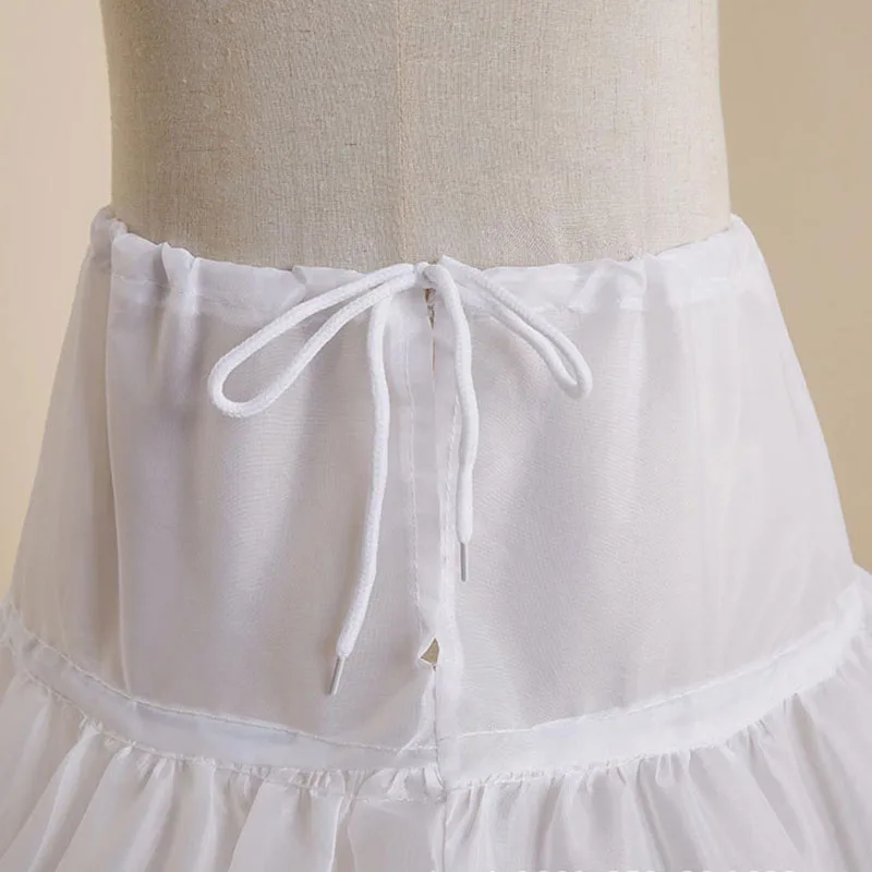 คอสเพลย์เด็ก Petticoat A-Line 3 ห่วง Jupon Enfant เด็ก Crinoline Trim ดอกไม้สาวชุดกระโปรงเอวยางยืด