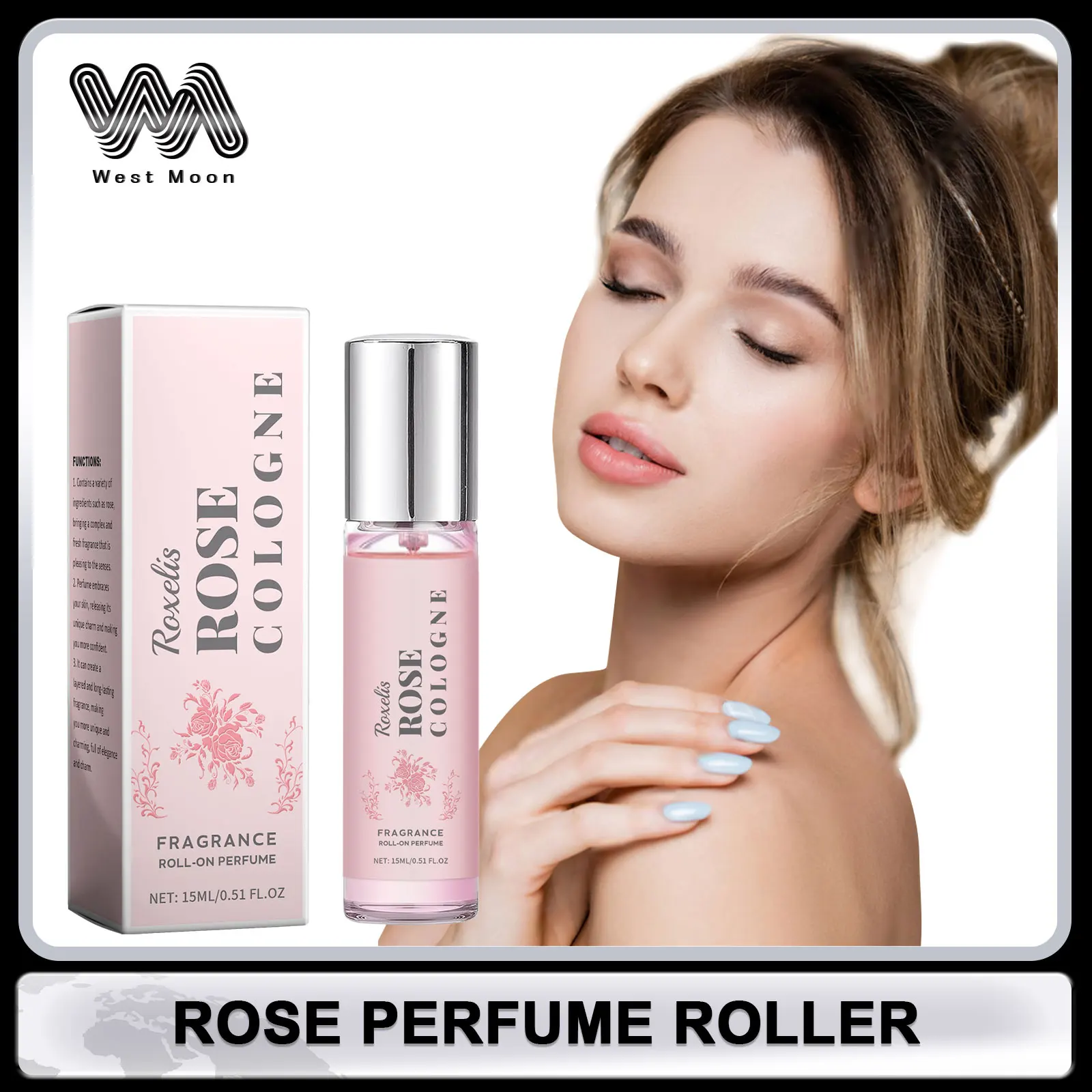 Perfume de rosa para mulheres, fragrância floral, spray corporal, manter sexo fresco, rolo de perfume portátil para namoro, desodorante, perfume de feromônio