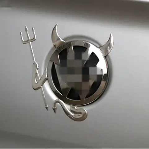 크리 에이 티브 3D 작은 악마 악마 스타일링 자동차 스티커 재미 있은 자동차 엠 블 럼 로고 PVC 데칼 자동 장식 DIY 자동차 외관 액세서리