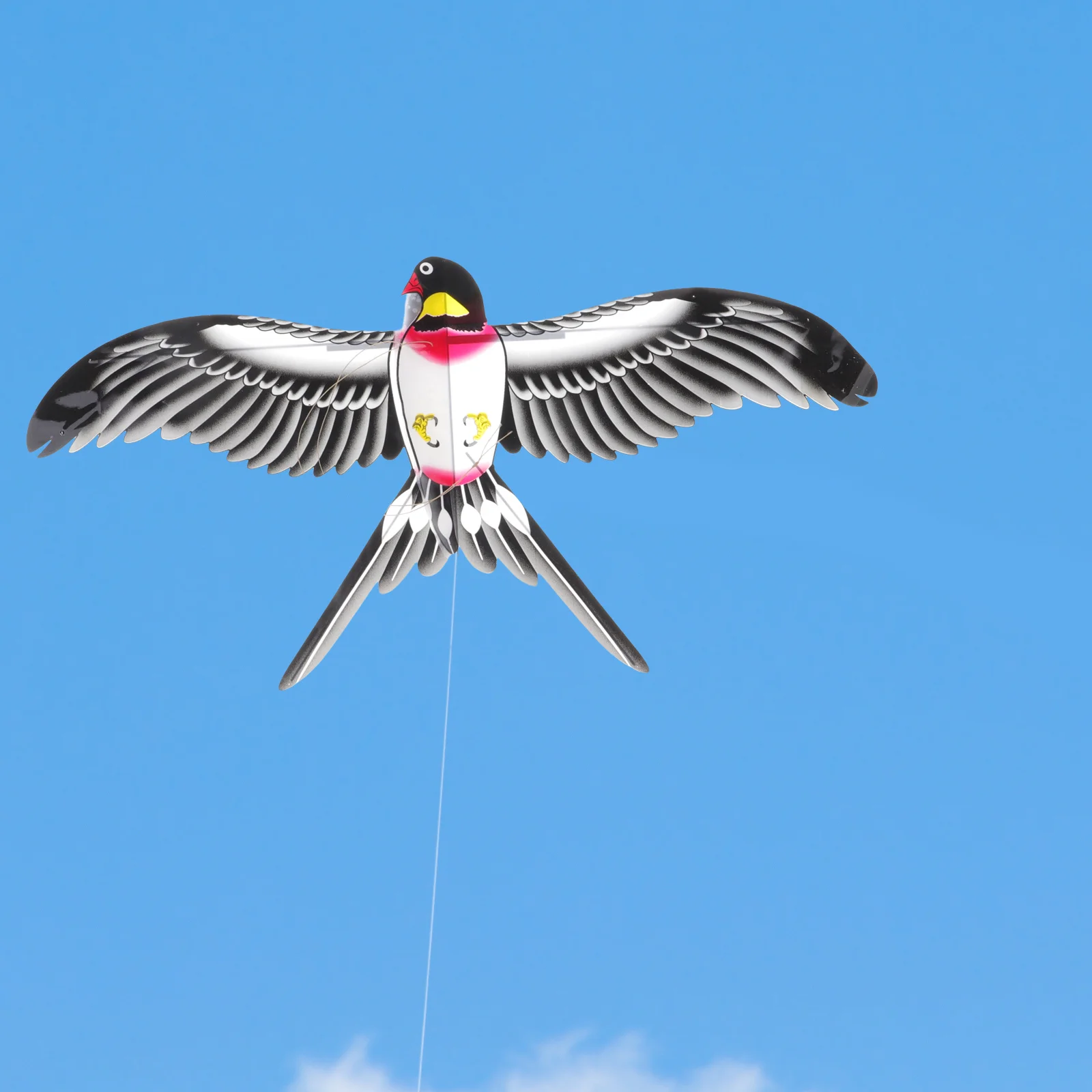 Cerf-volant d'oiseau d'hirondelle avec canne à pêche, facile à voler, cerf-volant d'extérieur pour enfants, couleur aléatoire, léger, rangement Simple et exquis