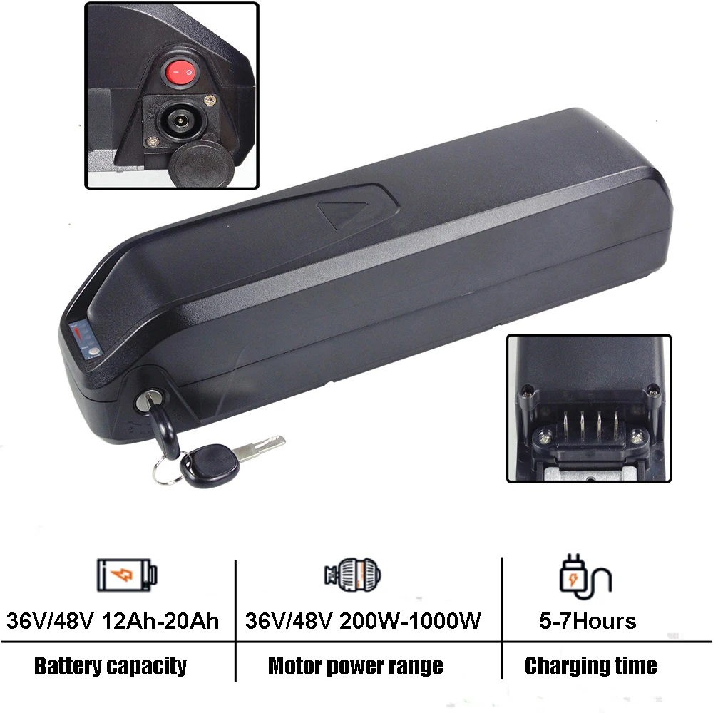 Batterie Vélo Électrique 36V 9Ah Li-Ion Avec BMS Et Chargeur - Compatible 200W à 750W
