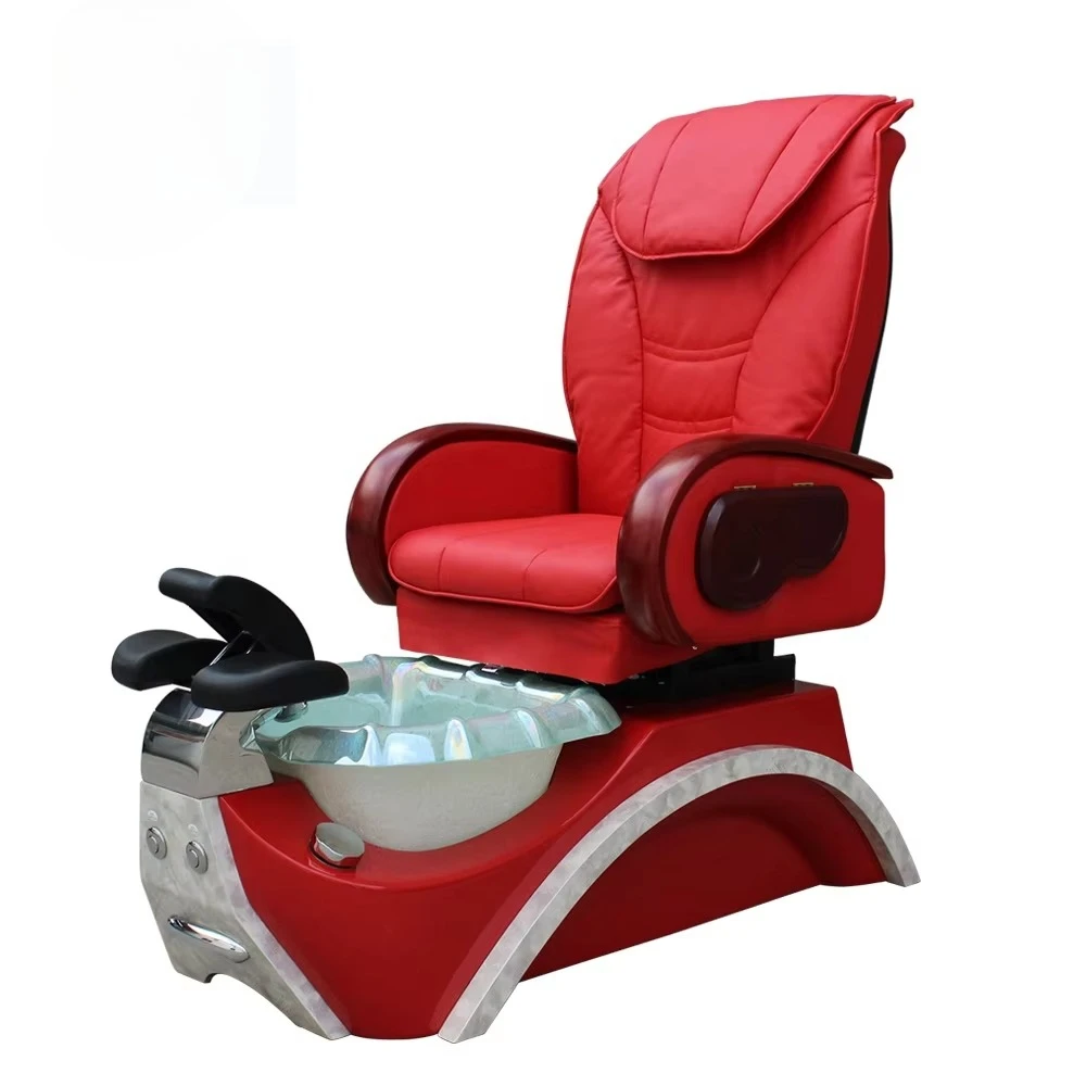 Kangmei Modern Luxury Beauty Nail Salon Furniture Pipeless Whirlpool Foot Spa Massage Black Manicure Pedicure Chair