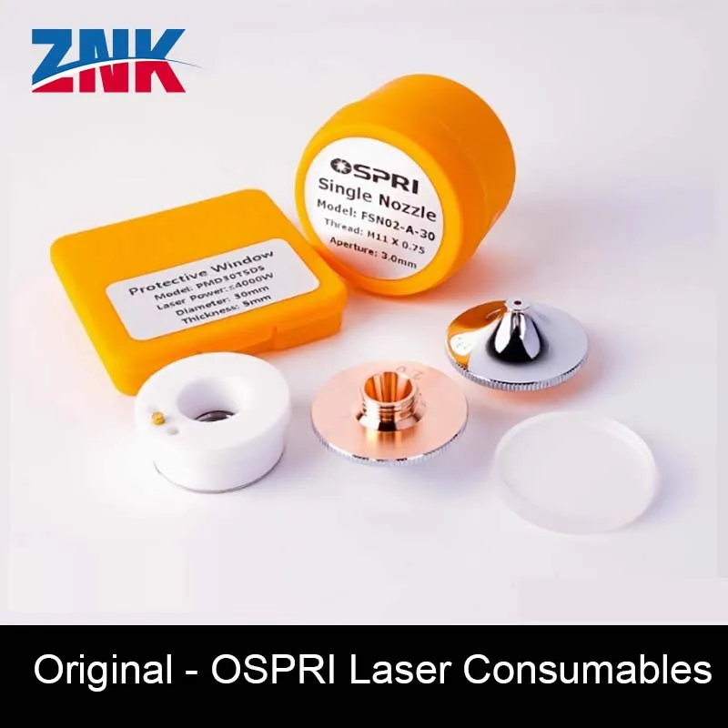 ZNK Laser Cutting Machine Accessories Original OSPRI Nozzles Ceramic Rings 30 * 5 Protective Lenses