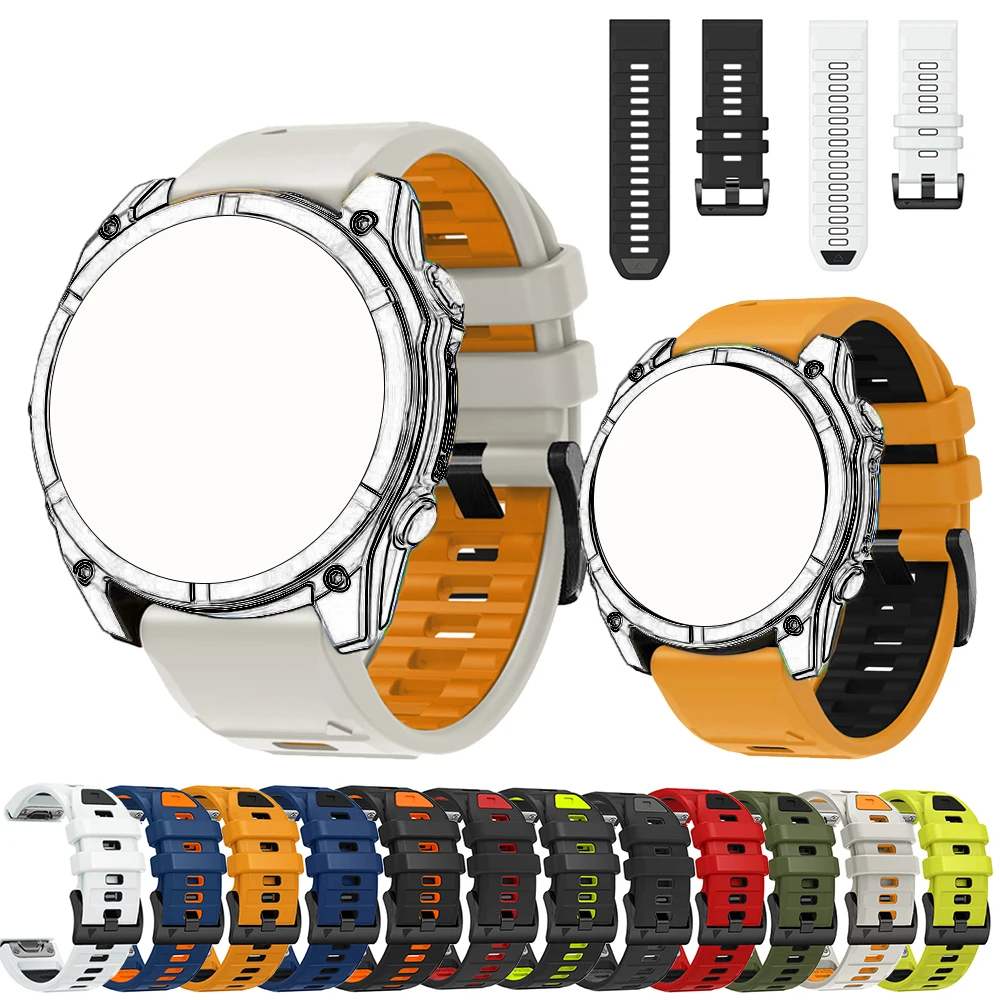 Cinturino intelligente a sgancio rapido 22/26mm per Garmin Fenix 8 7 7X Pro 47/51mm6 6X Pro cinturini in silicone per braccialetto Garmin Enduro3