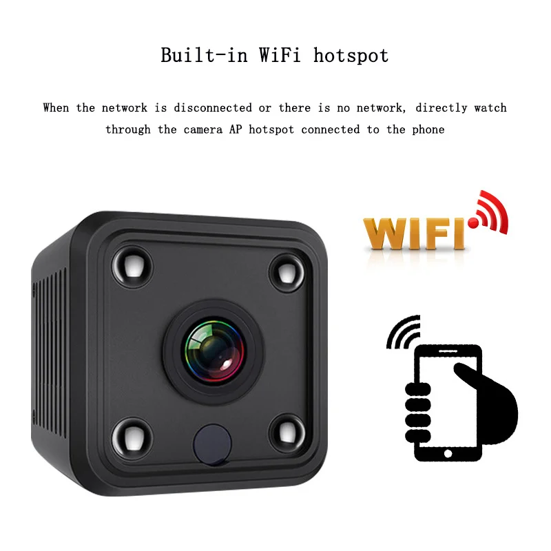 360 Degree Rotatable Bracket Home Indoor WiFi Remote Monitoring Camera 1080P HD Infrared Night Vision Motion Wireless Camera