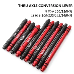 Thru Axle Adapter 12 to 9mm 110 135 142 148mm 15 To 9 100mm Thru Axle To Quick Release For MTB Road Bike Front Rear Wheel