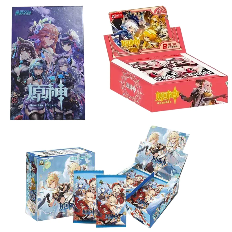 

Genshin Impact Classic Deluxe Edition Card Collection - SSP Rare Cards Red Gold Flash Card Bag Whole Box for Board