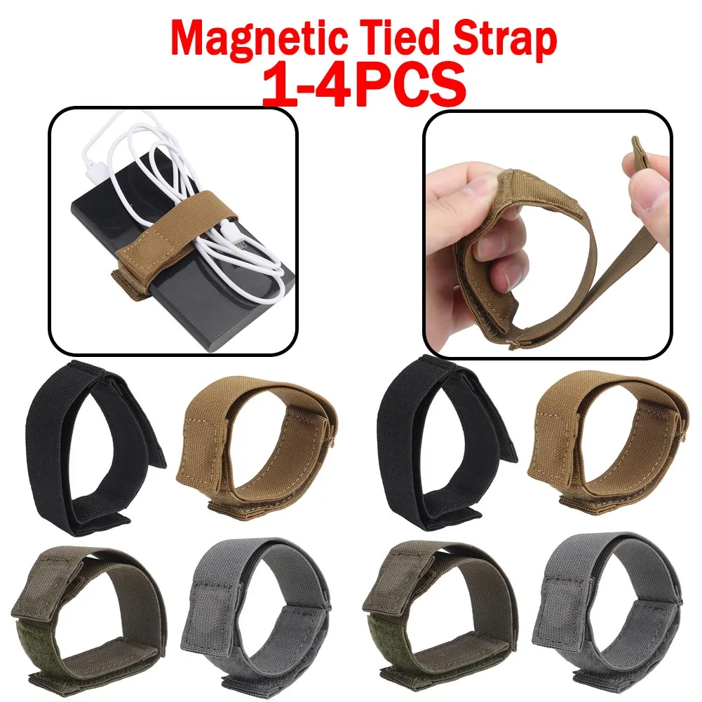 1-4Pcs Magnetic Tactical Sentry Strap Universal Strong Magnets For AR Sling Straps Rifle Sling Strap Retainer Retention Band