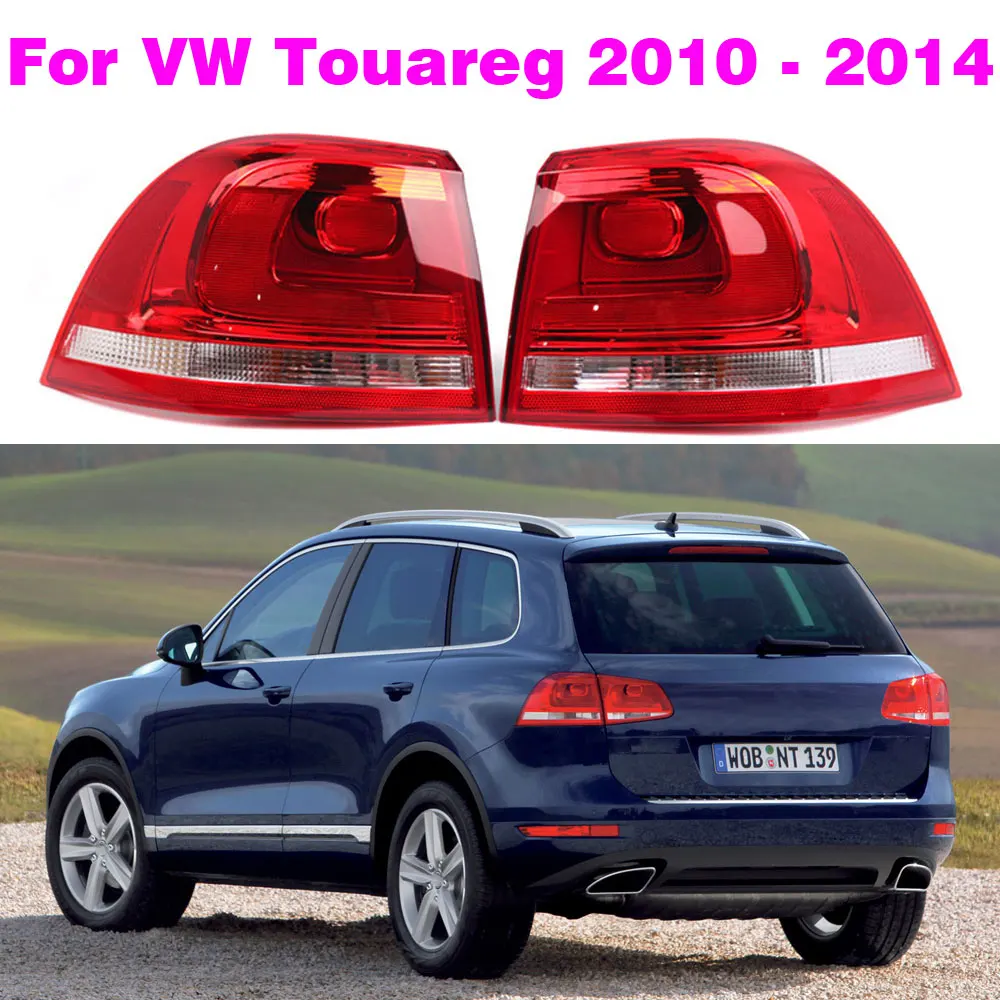 

Red Left Right Car Rear Outer LED Tail Light Brake Lamp Assembly For VW Touareg 2010 2011 2012 2013 2014 7P6945095D 7P6945096D